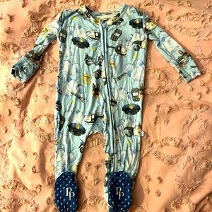 Posh Peanut Police Footie Zippered One Piece Sz 3-6 months